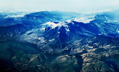 Obraz premium Beautiful aerial view of Balkan mountain peaks.