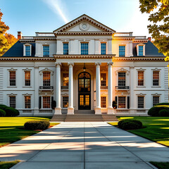 우아한 저택의 전경