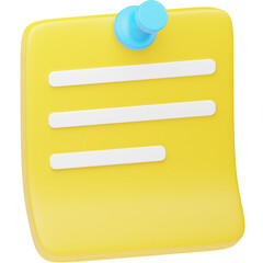 clip note 3d icon png