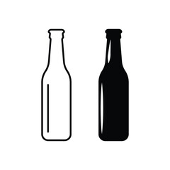 beer bottle icon shape symbol. Vector illustration image. Isolated on white background.
