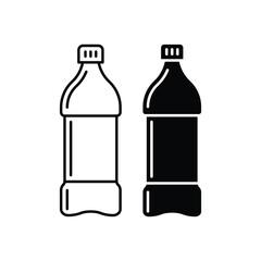 bottle icon set. plastic bottle icon symbol sign collections, vector illustration