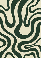 Minimalistic abstract poster with geometric lines. Trending  vector wall art design. 