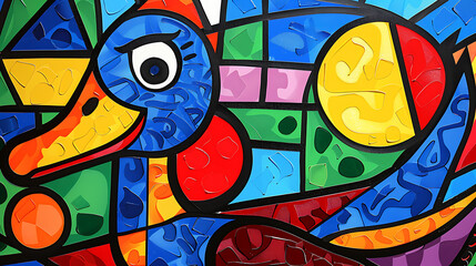 Obraz premium Abstract duck design, wallpaper, the animals with many abilities including walking, swimming and flying