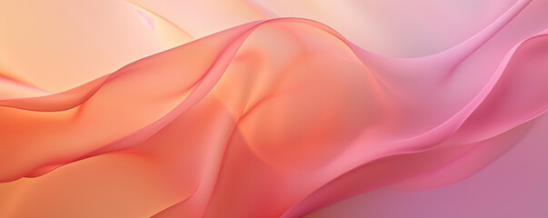 Obraz premium Abstract flowing pastel gradient waves