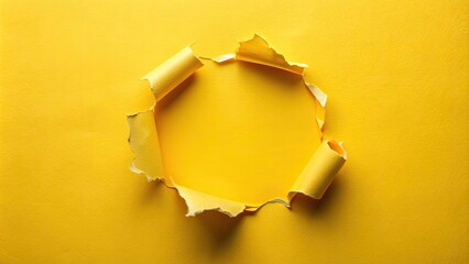 Torn hole in paper revealing yellow background for May 15 concept , calendar, date, torn, ripped, hole, paper, yellow