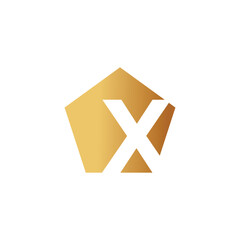 Fototapeta premium Letter X logo design vector with universal form and creative idea icon