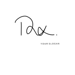 Rx Initial signature logo vector design