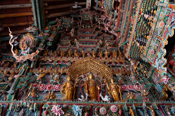 Obraz premium Shanxi Linfen Xiaoxitian, China Tourist Attractions, Ancient Architecture Religious Temples