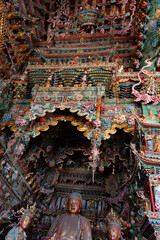Obraz premium Shanxi Linfen Xiaoxitian, China Tourist Attractions, Ancient Architecture Religious Temples