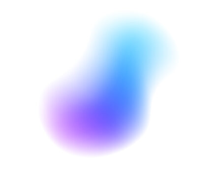Gradient aura, grain neon blob with noise effect vector illustration.  Abstract color watercolor blur mesh shape on white background. Set of defocused soft color gradient circles for creative graphic 