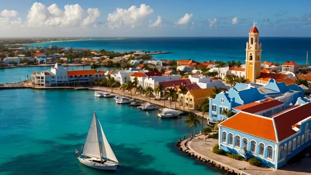 Oranjestad the capital of Aruba