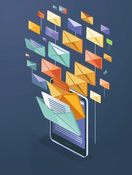 Interactive Email Experience on Tablet with Opened Attachments