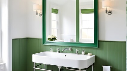 Fototapeta premium mirror in bathroom