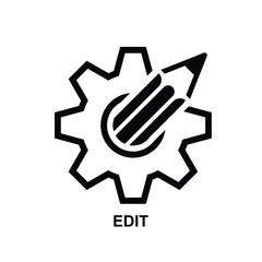 Edit icon isolated on background vector illustration.