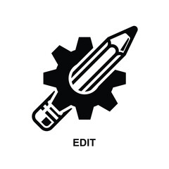 Edit icon isolated on background vector illustration.