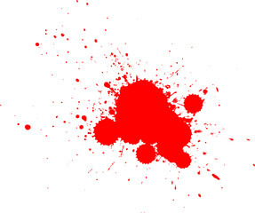 red watercolor brush painting splash splatter grunge graphic element