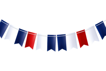 PNG  French flag white background clothesline.