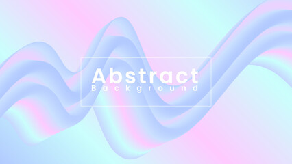 Pastel Holographic Gradient Background with 3D Fluid Shapes 