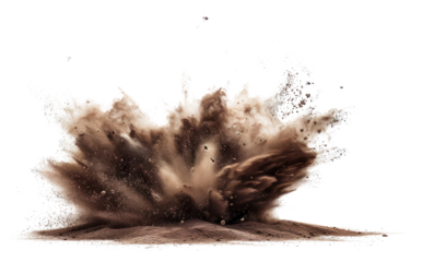 PNG Explosive brown powder burst