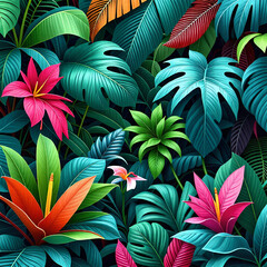 밀림의 아름다운 화원