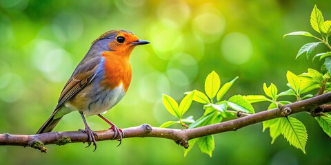 Obraz premium Bird perched on a tree branch, nature, wildlife, avian, feathers, perching, outdoors, serene, peaceful, beauty, tree, branch