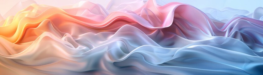 Fototapeta premium Serene Minimalist Abstract Background with Soft Flowing Lines and Gentle Gradients