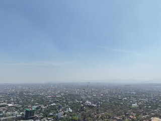 Obraz premium Aerial drone view of city pune sb orad, model colony, shivaji nagar 