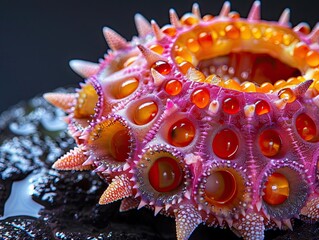colorful alien sea urchin illustration