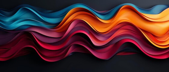 Colorful abstract 3D background with fluid shapes, vibrant gradients, and dynamic movement, ideal for creative designs