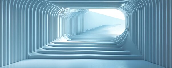 Minimalist 3D abstract background with clean lines and soft gradients, elegant and contemporary