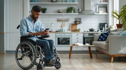 The man in a wheelchair