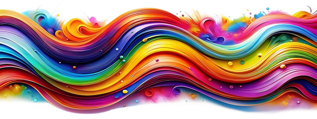 Inventive Brushwork: Curving Acrylic Splash with Ribbon Stroke 
