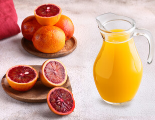 fresh oranges and juice for a healthy diet