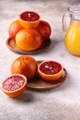 fresh oranges and juice for a healthy diet