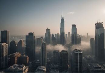 Naklejka premium Addressing this challenge requires concerted efforts in reducing emissions, promoting clean energy, and enhancing air quality monitoring.