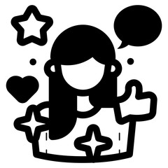 woman content creator icon