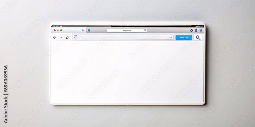 Wall mural blank browser window. simple and clean image of a blank browser window.