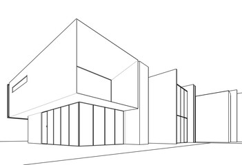 3d rendering of a modern building