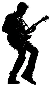 recommend clip art: PNG Silhouette guitarist playing electric guitar