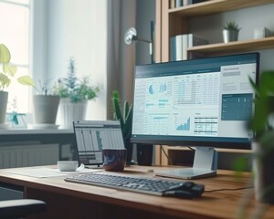 Computer screen display of patient records and medical data in hospital clinic setting