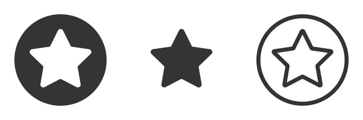 Obraz premium Simple star icons. Symbol of success, quality, achievement for web design. Isolated vector winner icons in flat style