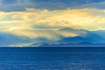 beautiful landscapes seaside during sunrise.