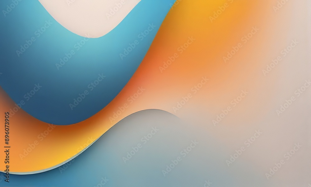 Wall mural abstract blue and orange gradient background for design with copy space for text