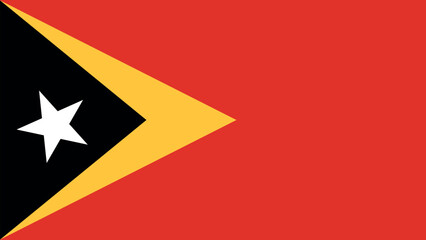 Official vector flag of East Timor. Illustration eps10. Timor-Leste