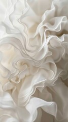 Fototapeta premium The image is a close up of a white fabric with a lot of folds and wrinkles
