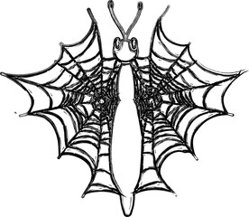 Butterfly web design banner drawing