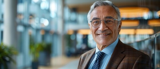 Obraz premium A professional portrait of a senior businessman consultant
