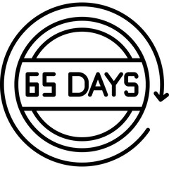 65 Days Return Icon