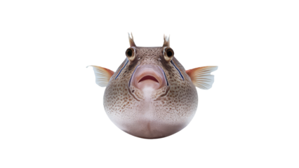  puffer fish isolated on white background.