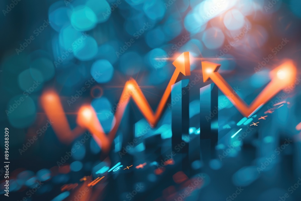 Poster close-up of an arrow pointing upwards